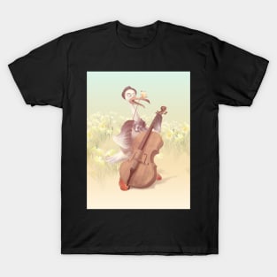 The Ostrich Playing Cello T-Shirt